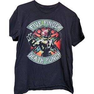 Five Finger Death Punch 2019 Tour T-Shirt Black 2 Sided Size Large